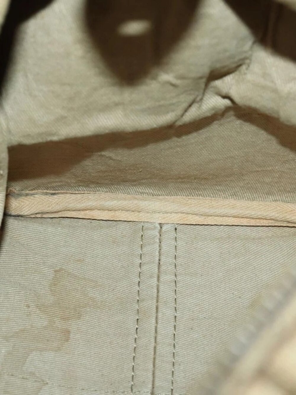 Christian Dior Trotter Canvas Boston Bag Beige Gold Auth 154736 - Picture 11 of 16